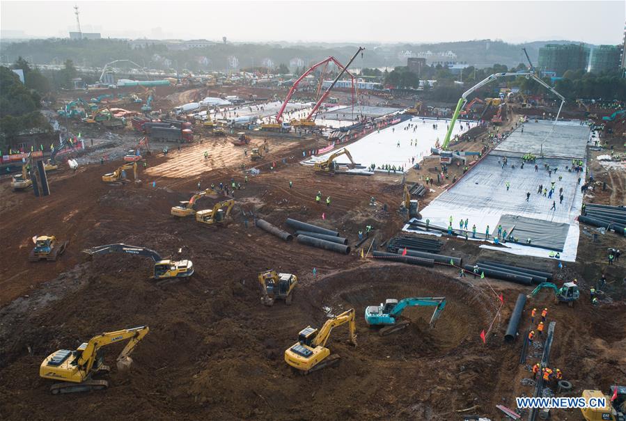 CHINA-WUHAN-CONTROL DE CORONAVIRUS-HOSPITAL PROVISIONAL-CONSTRUCCION