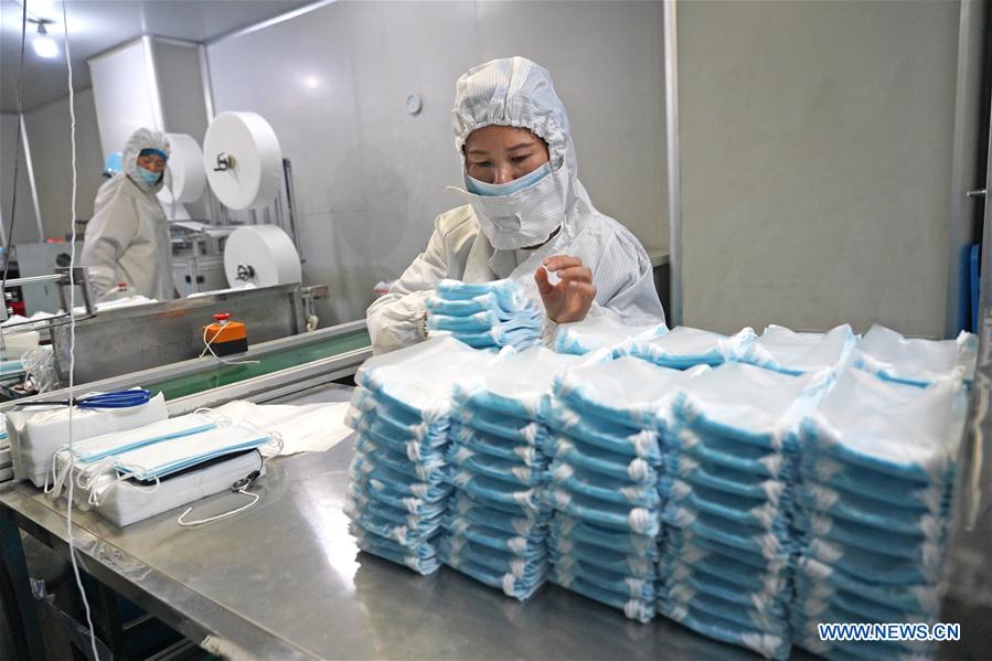 CHINA-JIANGXI-NUEVO CORONAVIRUS-EQUIPO DE PROTECCION-SUMINISTRO