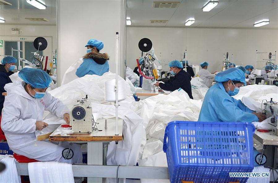 CHINA-JIANGXI-NUEVO CORONAVIRUS-EQUIPO DE PROTECCION-SUMINISTRO