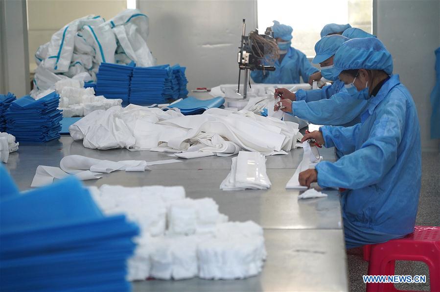 CHINA-JIANGXI-NUEVO CORONAVIRUS-EQUIPO DE PROTECCION-SUMINISTRO
