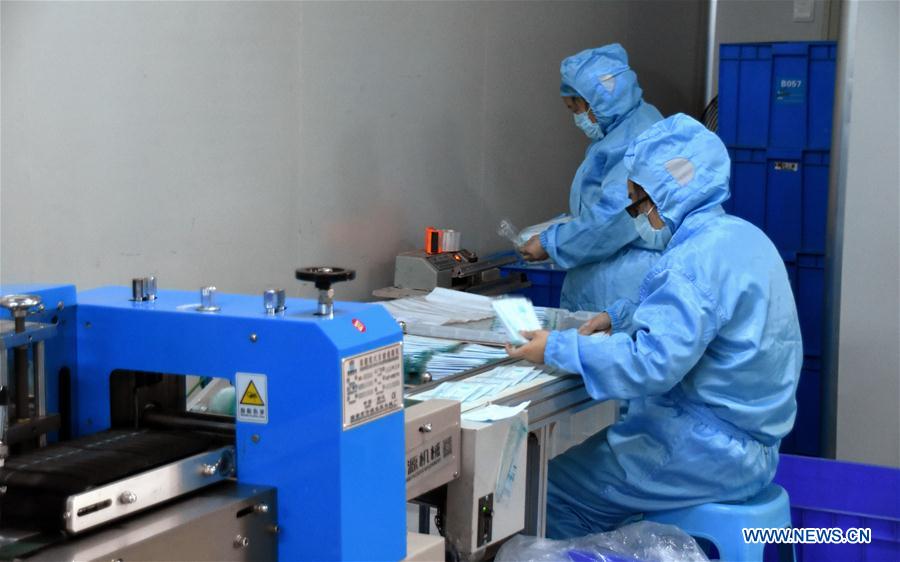 CHINA-SHIJIAZHUANG-NUEVO CORONAVIRUS-EQUIPO DE PROTECCION-SUMINISTRO