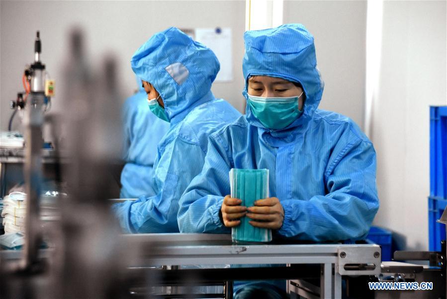 CHINA-SHIJIAZHUANG-NUEVO CORONAVIRUS-EQUIPO DE PROTECCION-SUMINISTRO