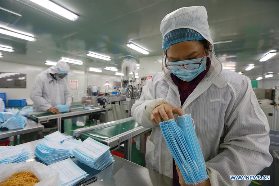 CHINA-JIANGXI-NUEVO CORONAVIRUS-EQUIPO DE PROTECCION-SUMINISTRO