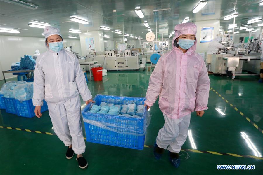 CHINA-JIANGXI-NUEVO CORONAVIRUS-EQUIPO DE PROTECCION-SUMINISTRO