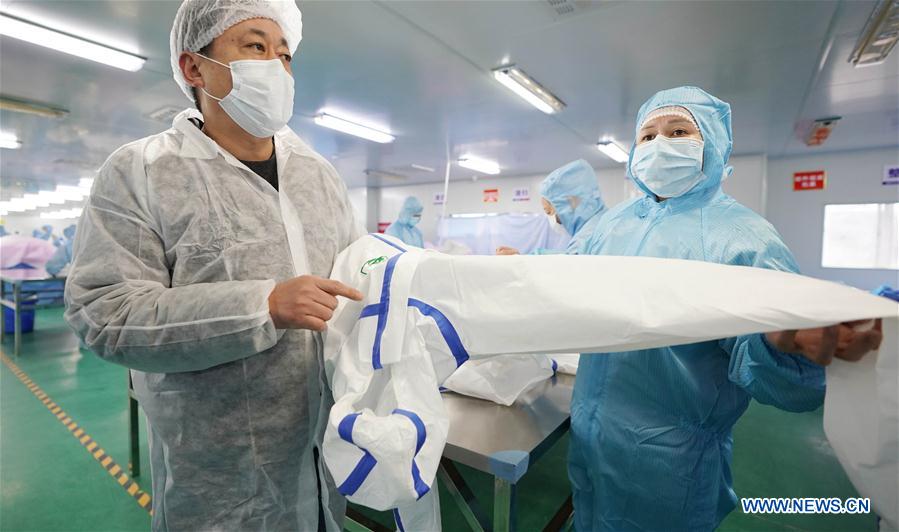 CHINA-WUHAN-NUEVO CORONAVIRUS-EQUIPO DE PROTECCION-SUMINISTRO