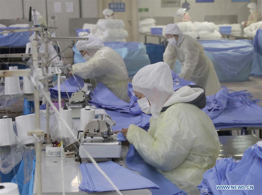 CHINA-CORONAVIRUS-EQUIPO DE PROTECCION-SUMINISTRO