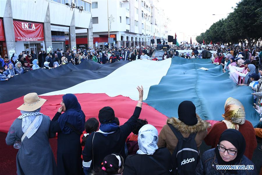 MARRUECOS-RABAT-PROTESTA-PLAN DE PAZ ESTADOUNIDENSE