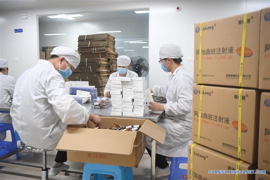 CHINA-HUNAN-CHANGSHA-EMPRESA MEDICA-REANUDACION DE LA PRODUCCION