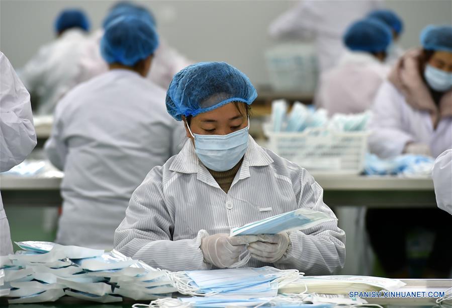 CHINA-SHANXI-PRODUCCION DE MASCARILLAS