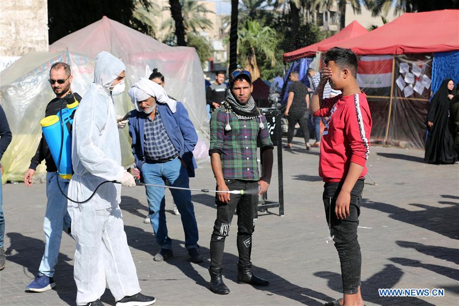 IRAK-BAGDAD-COVID 19-MEDIDAS PREVENTIVAS