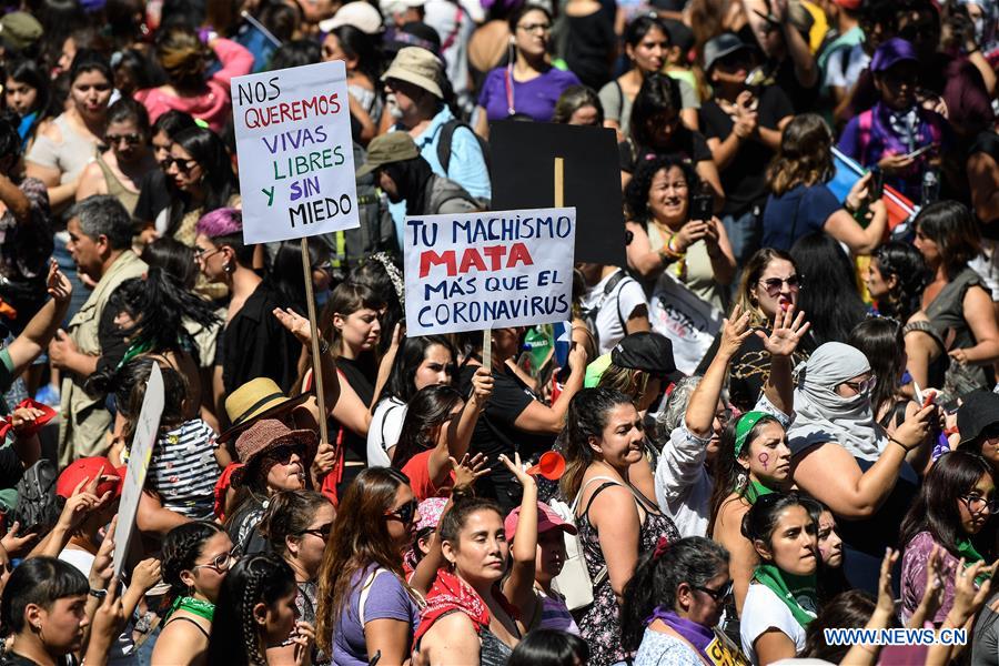 CHILE-SANTIAGO-DIA INTERNACIONAL DE LA MUJER-MANIFESTACION