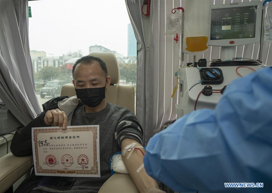 CHINA-HUBEI-WUHAN-PACIENTES CURADOS-DONACION DE PLASMA