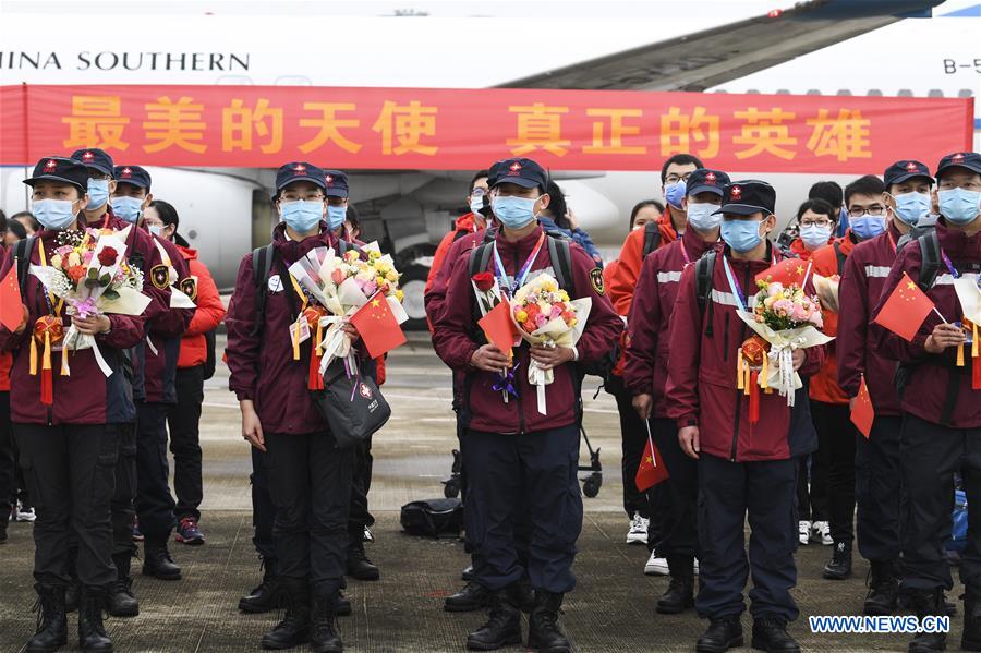 CHINA-GUANGXI-COVID 19-MEDICOS-REGRESO A CASA-LLEGADA