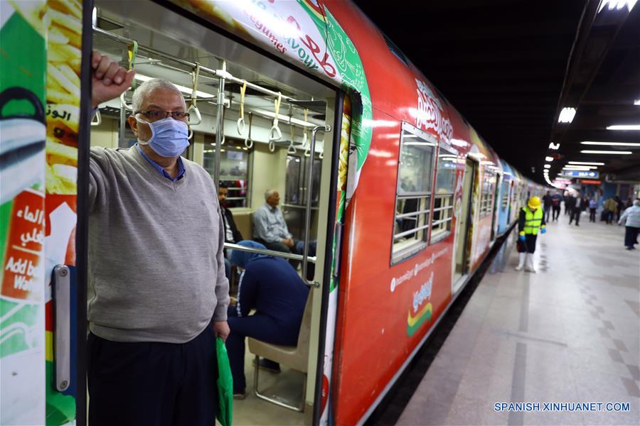EGIPTO-CAIRO-METRO-COVID-19-MEDIDAS