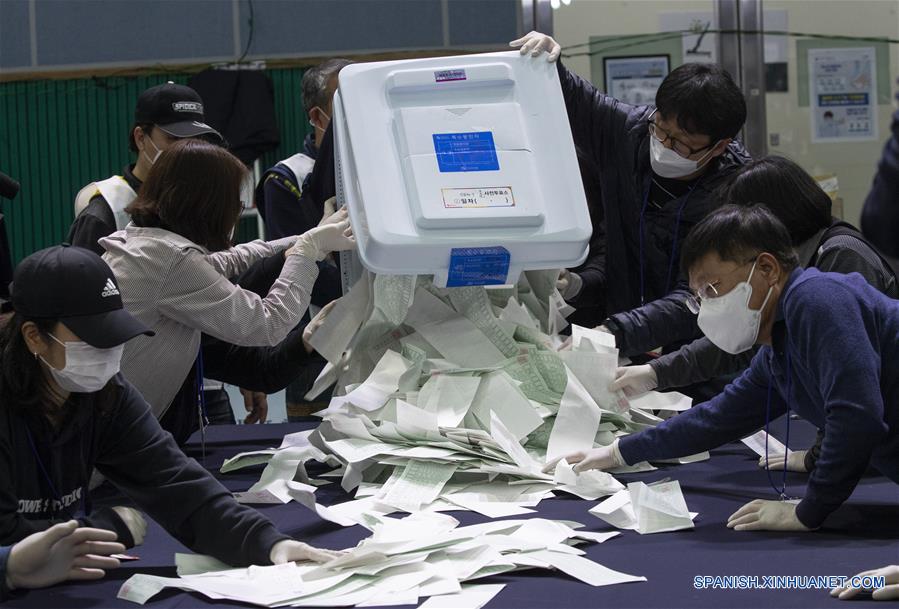 REPUBLICA DE COREA-SEUL-COVID-19-ELECCIONES PARLAMENTARIAS
