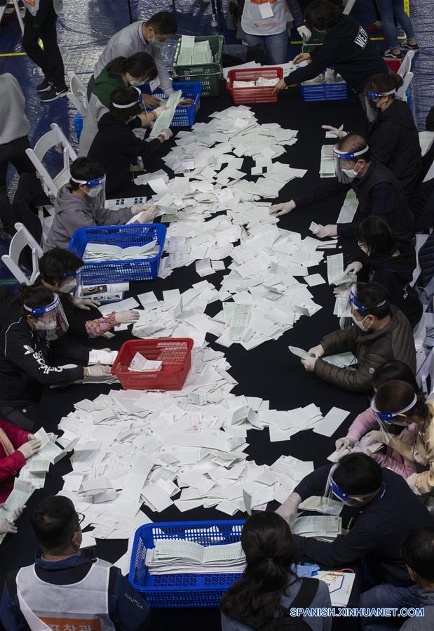 REPUBLICA DE COREA-SEUL-COVID-19-ELECCIONES PARLAMENTARIAS