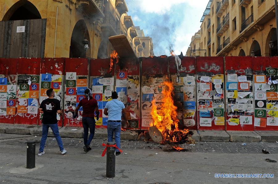 LIBANO-BEIRUT-PROTESTAS-ENFRENTAMIENTOS