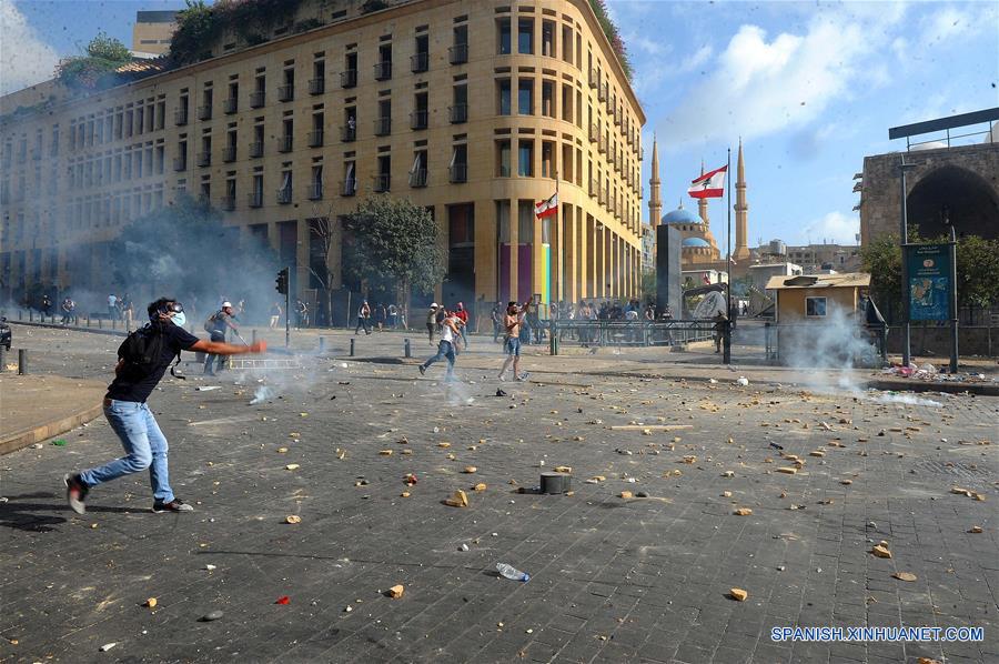 LIBANO-BEIRUT-PROTESTAS-ENFRENTAMIENTOS