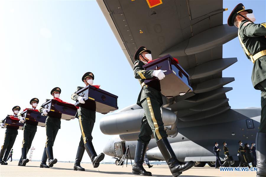 REPUBLICA DE COREA-INCHEON-RESTOS DE MARTIRES CHINOS-CEREMONIA DE REPATRIACION