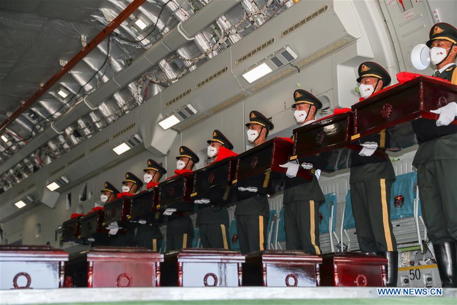 REPUBLICA DE COREA-INCHEON-RESTOS DE MARTIRES CHINOS-CEREMONIA DE REPATRIACION