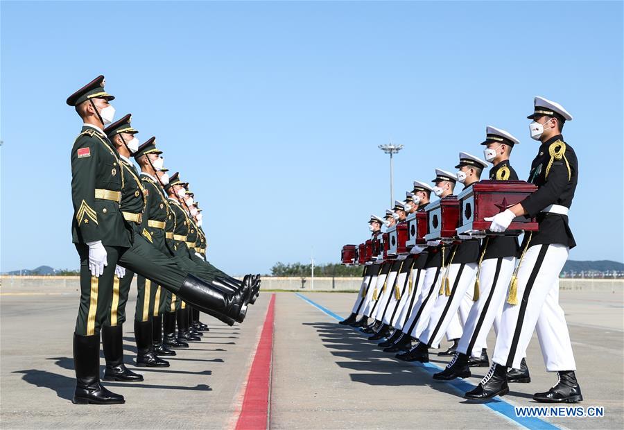 REPUBLICA DE COREA-INCHEON-RESTOS DE MARTIRES CHINOS-CEREMONIA DE REPATRIACION