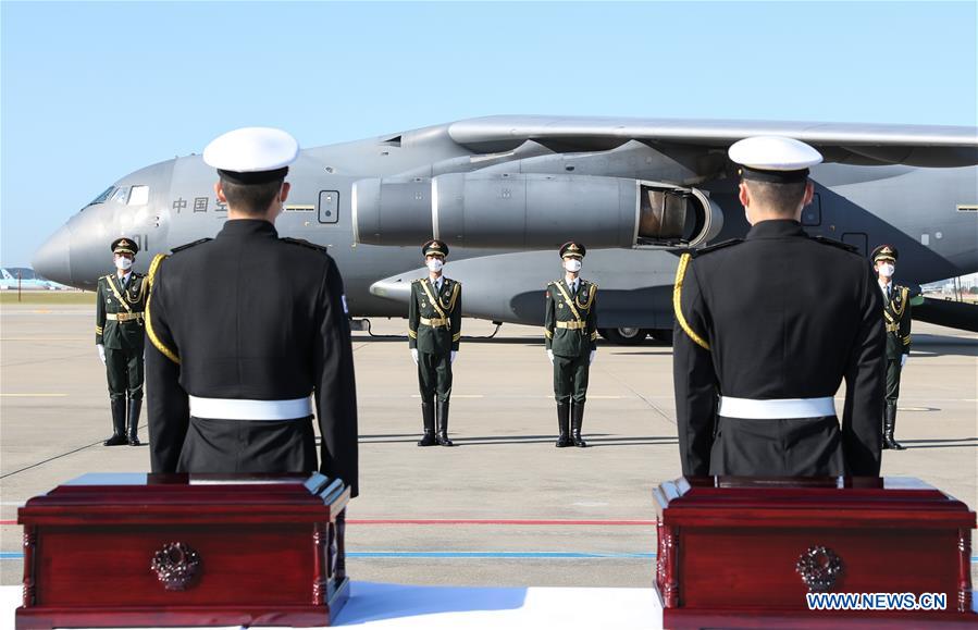 REPUBLICA DE COREA-INCHEON-RESTOS DE MARTIRES CHINOS-CEREMONIA DE REPATRIACION
