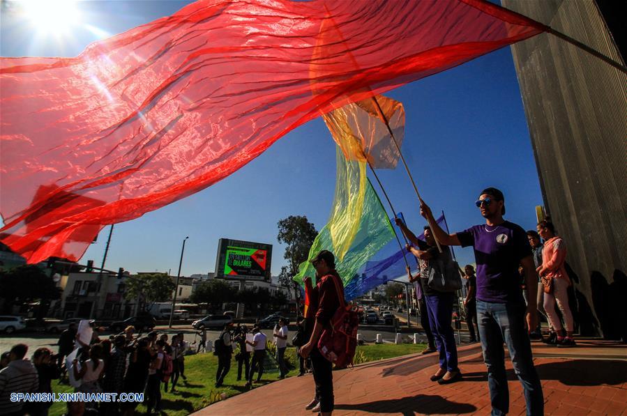 MEXICO-TIJUANA-PROTESTA-CARAVANA MIGRANTE