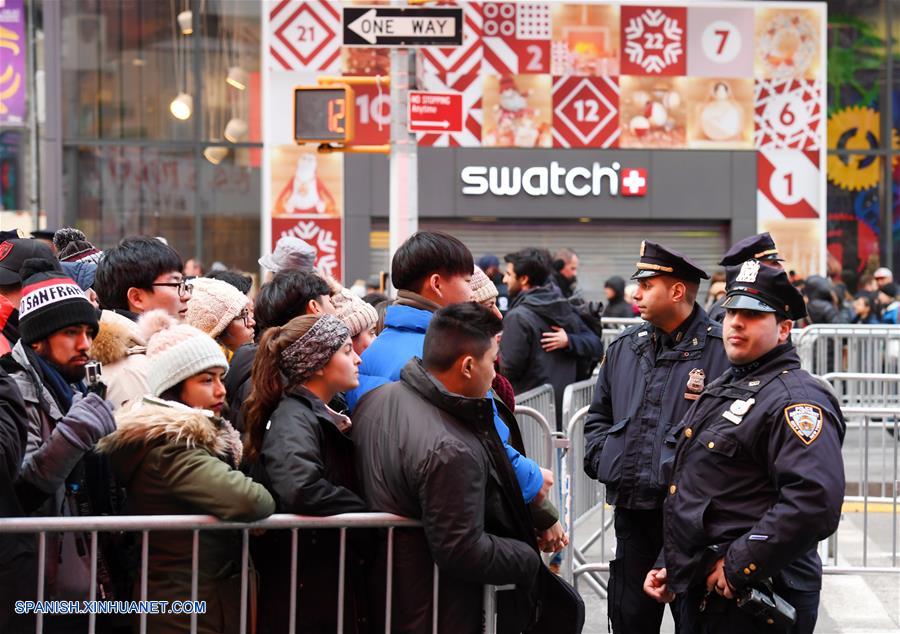 EEUU-NUEVA YORK-TIMES SQUARE-AÑO NUEVO-SEGURIDAD