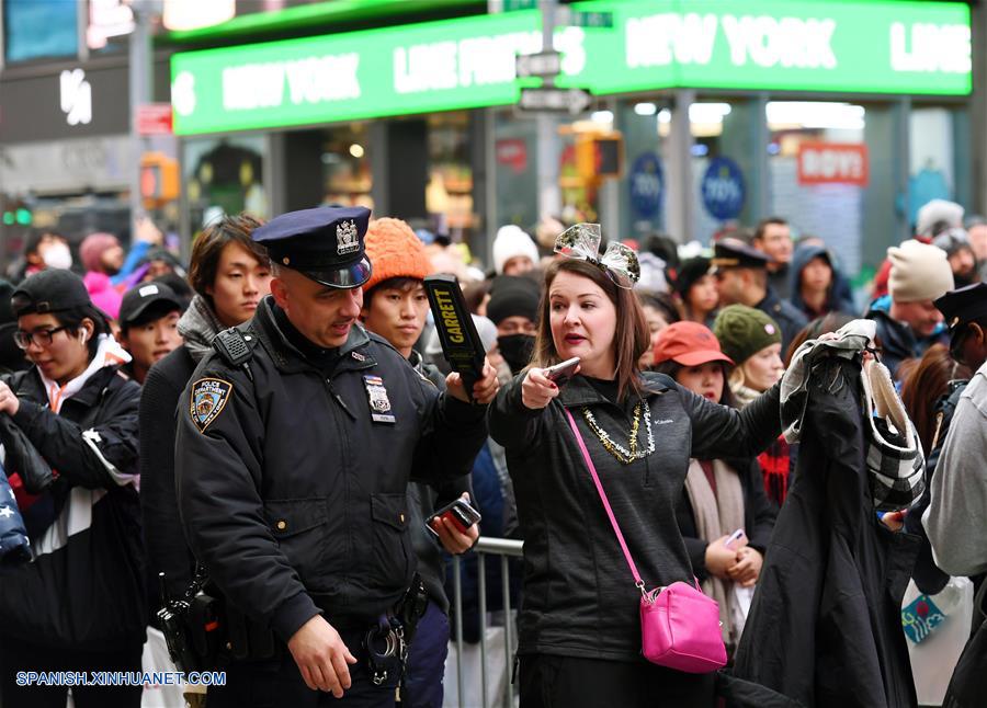 EEUU-NUEVA YORK-TIMES SQUARE-AÑO NUEVO-SEGURIDAD