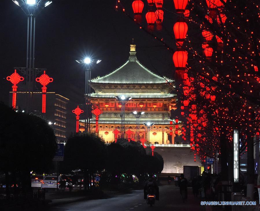 CHINA-SHAANXI-VISTA NOCTURNA