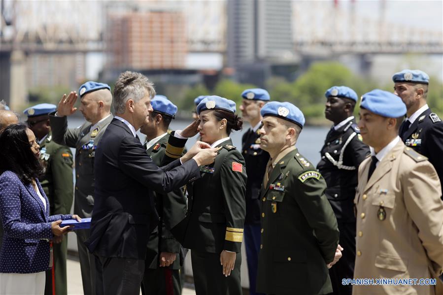 EEUU-NUEVA YORK-ONU-MEDALLA DE MANTENIMIENTO DE PAZ-CEREMONIA PREMIACION
