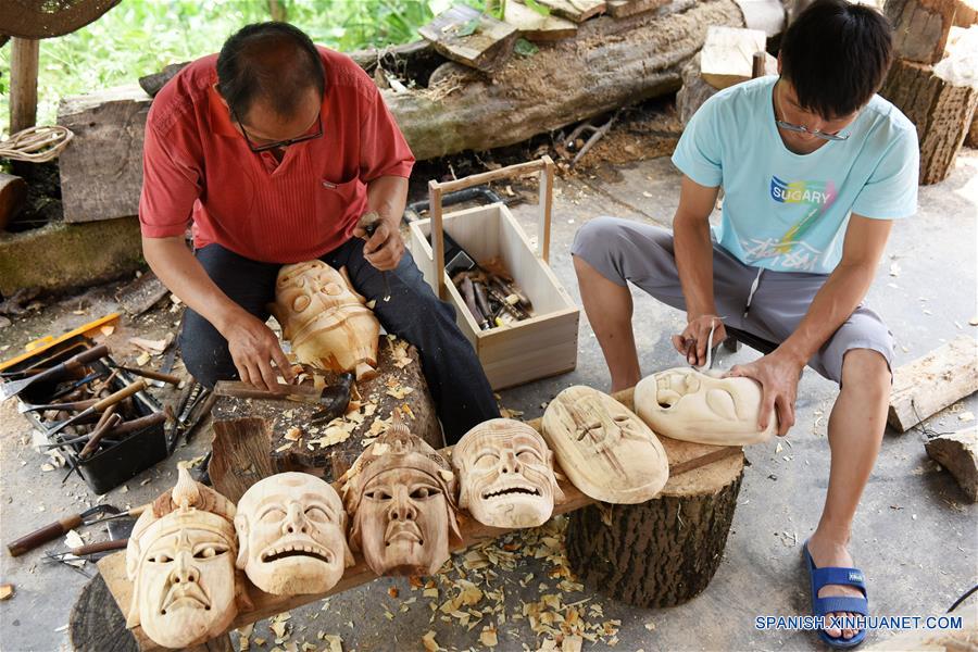 CHINA-GUIZHOU-FABRICACION DE MASCARAS NUO-SERIE 