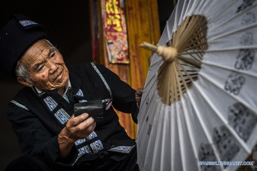 CHINA-YUNNAN-SOMBRILLA DE PAPEL DE ACEITE 