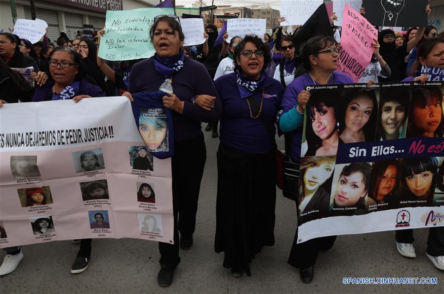 MEXICO-CIUDAD JUAREZ-DIA INTERNACIONAL DE LA MUJER-MANIFESTACION