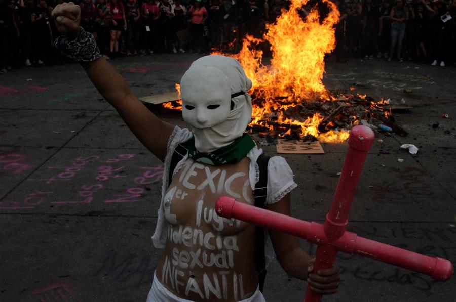 MEXICO-CIUDAD DE MEXICO-DIA INTERNACIONAL DE LA MUJER-MANIFESTACION