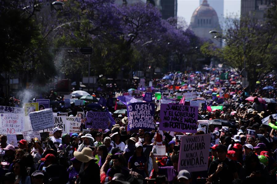 MEXICO-CIUDAD DE MEXICO-DIA INTERNACIONAL DE LA MUJER-MANIFESTACION