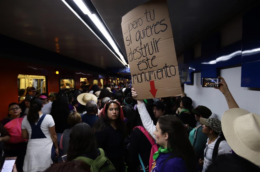MEXICO-CIUDAD DE MEXICO-DIA INTERNACIONAL DE LA MUJER-MANIFESTACION
