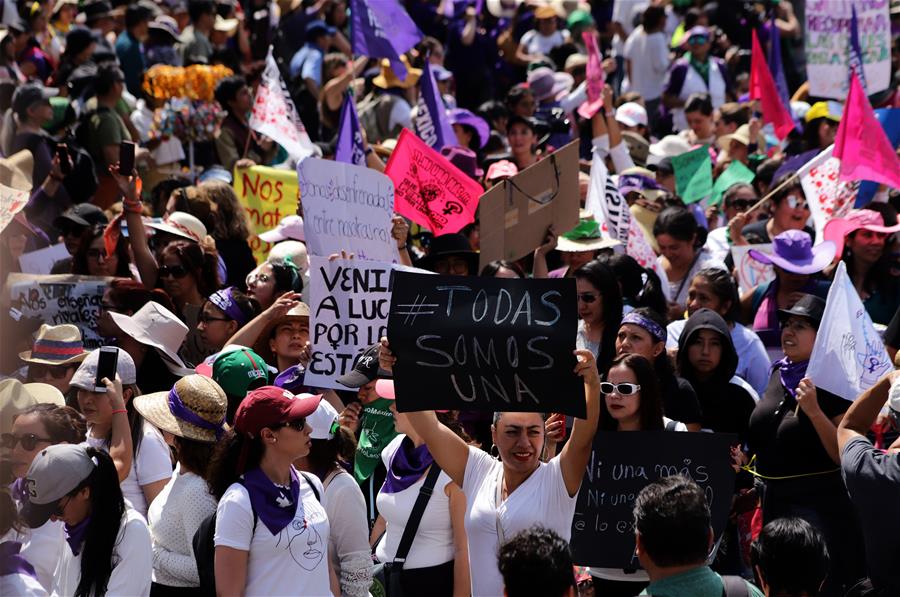 MEXICO-CIUDAD DE MEXICO-DIA INTERNACIONAL DE LA MUJER-MANIFESTACION