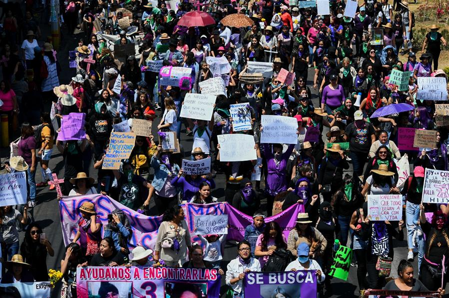 MEXICO-NEZAHUALCOYOTL-DIA INTERNACIONAL DE LA MUJER-MANIFESTACION