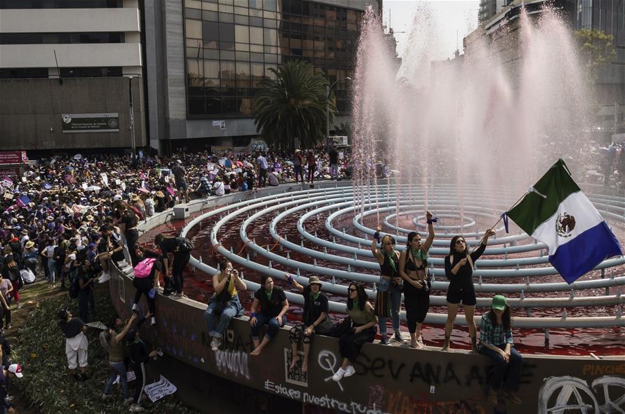 MEXICO-CIUDAD DE MEXICO-DIA INTERNACIONAL DE LA MUJER-MANIFESTACION