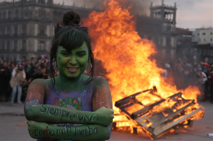 MEXICO-CIUDAD DE MEXICO-DIA INTERNACIONAL DE LA MUJER-MANIFESTACION
