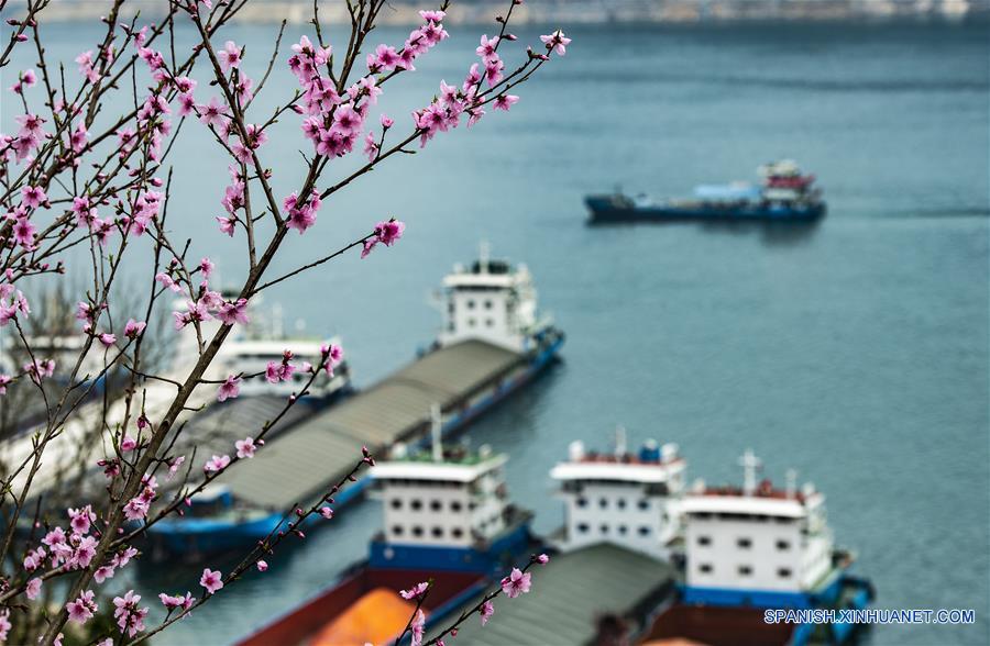 CHINA-HUBEI-YICHANG-TRES GARGANTAS-PAISAJE DE PRIMAVERA