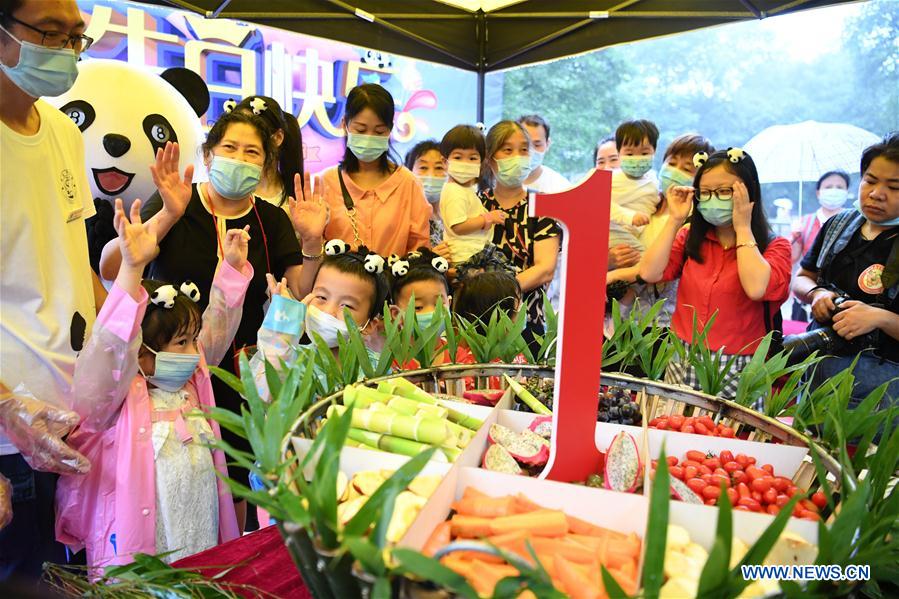 CHINA-CHONGQING-PANDAS GIGANTES-FIESTA DE CUMPLEAÑOS