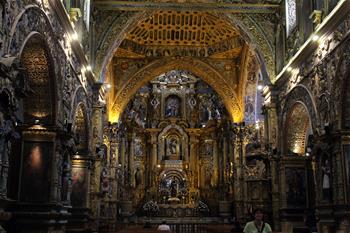 Vista de la Iglesia de San Francisco en Quito