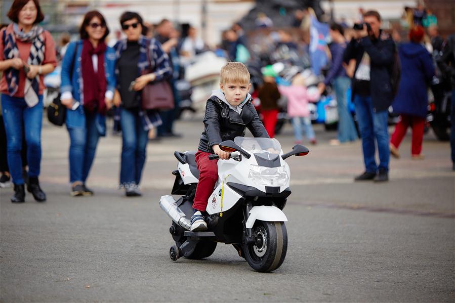 Rally de motocicletas en Vladivostok, Rusia