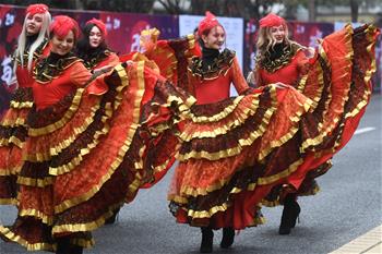 Un desfile llevado a cabo en Hangzhou