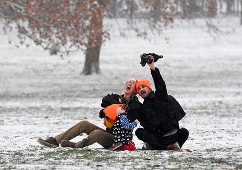 Parques cubiertos de nieve en Europa