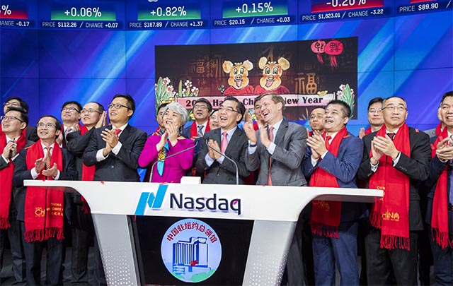 Nasdaq celebra el año nuevo chino con una ceremonia especial de campanas