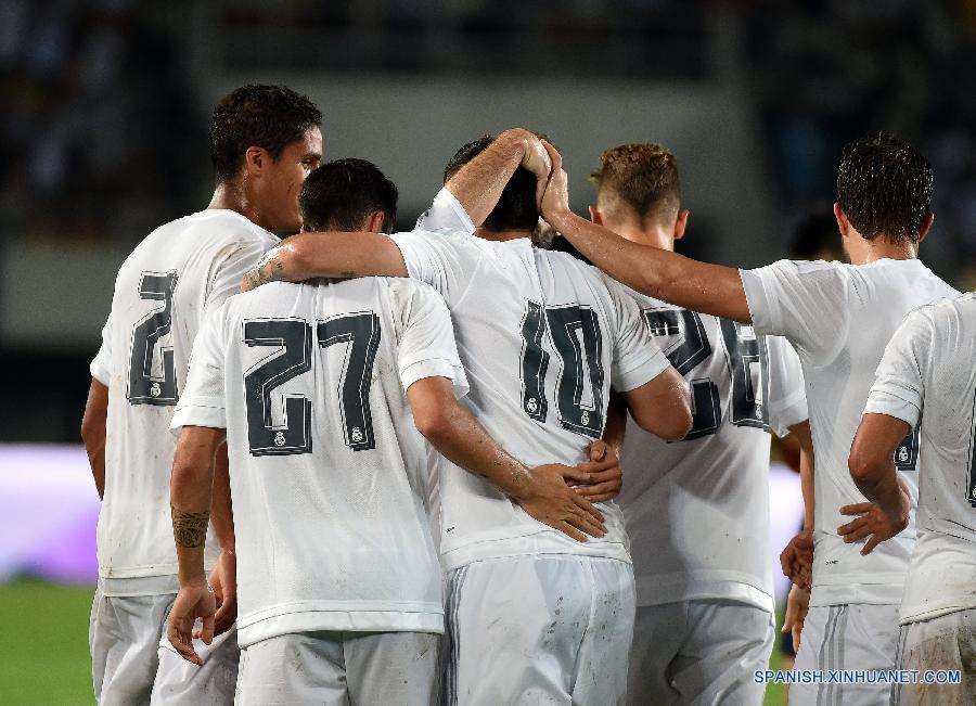 Real Madrid ganó 3-0 al Inter de Milán con los goles de Jesé, Varane y James Rodríguez,en un duelo de la Copa Internacional de Campeones que se celebró el 27 de julio en Guangzhou, sur de China. 