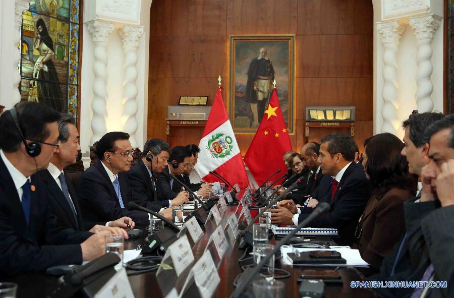 （XHDW）（1）李克强同秘鲁总统乌马拉举行会谈